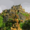 Edinburgh Castle Mountain - Landscape Paint By Number
