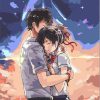 Anime Youth Couple - Cartoon and Animation Paint By Number