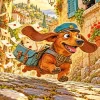 A Dachshund and a Storm of Letters Paint By Numbers