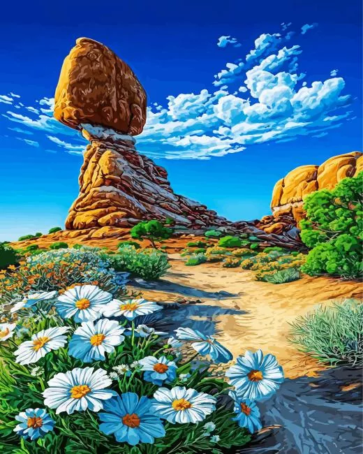 Balanced Rock paint by numbers Balanced Rock Paint By Numbers
