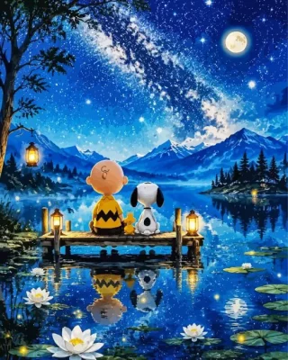Charlie Brown And Snoopy Paint By Numbers 