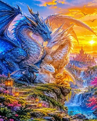 Dragon Couple Paint By Numbers