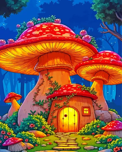 Gnome house Diamond Painting Kits Gnome House Paint By Numbers