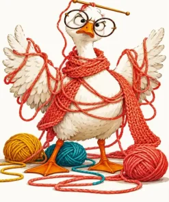 Goose Yarn Disaster Paint By Numbers
