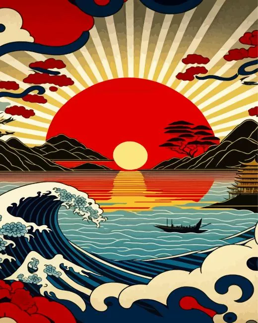 Japanese pop art Diamond Painting Japanese Pop Art Paint By Numbers