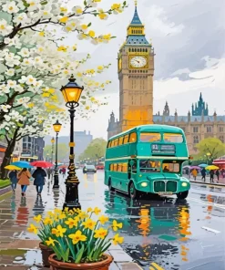 London Rainy Day Paint By Numbers