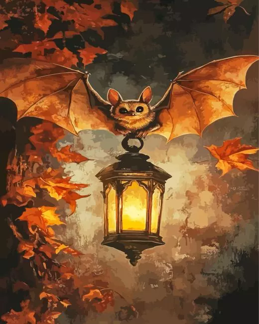 bat and lantern paint by number 982798