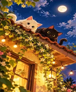 Black And White Cats Paint By Numbers