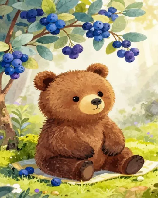 brown bear paint by number Brown Bear Paint By Numbers