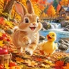 Bunny And Duckling Paint By Numbers