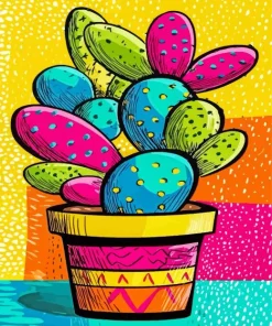 Cactus Art Paint By Numbers
