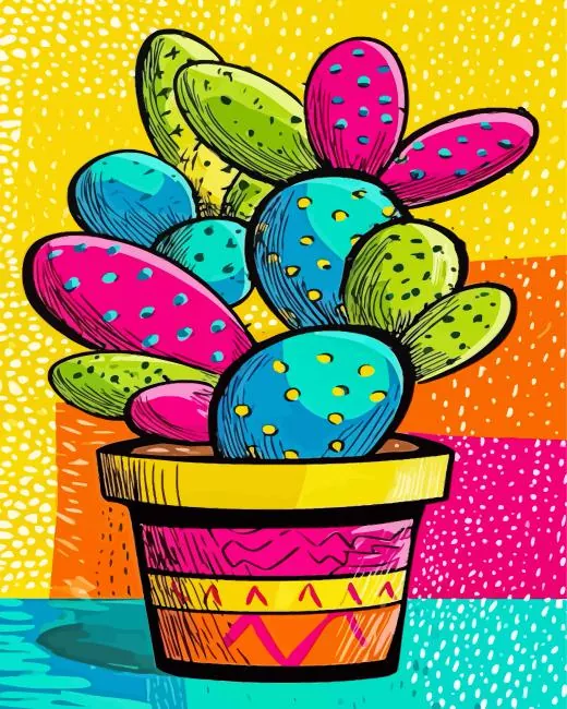 cactus art Diamond Painting Cactus Art Paint By Numbers