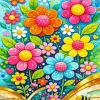Colorful Flowers And Bee Paint By Numbers