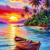 Colorful Tropical Sunset Paint By Numbers