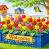 Colorful Tulips Flowers Paint By Numbers