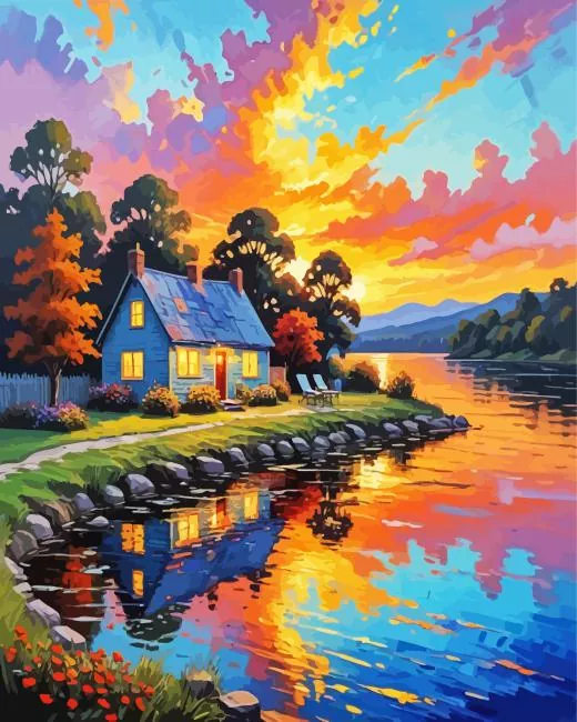 cozy cottage paint by number Cozy Cottage Paint By Numbers