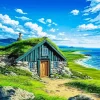 Cozy Stone Cottage Paint By Numbers