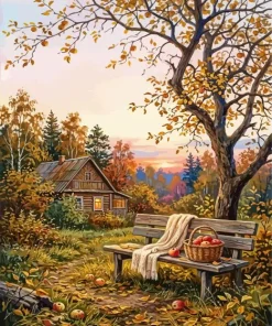 Cozy Wooden Cabin Paint By Numbers