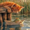 Curious Orange Tabby Paint By Numbers