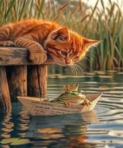 Curious Orange Tabby Paint By Numbers