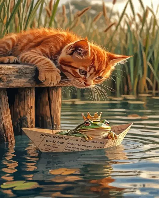 curious orange tabby paint by number Curious Orange Tabby Paint By Numbers