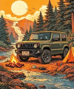 Dark Green Suzuki Paint By Numbers