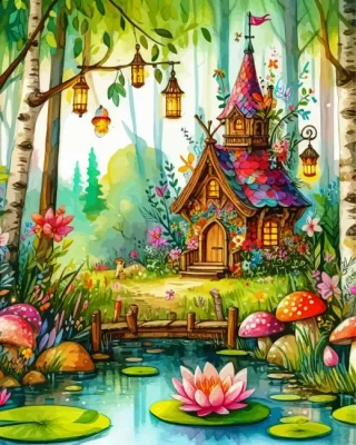 Fairy House Paint By Numbers 