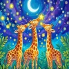 Giraffes And Glowing Stars Paint By Numbers