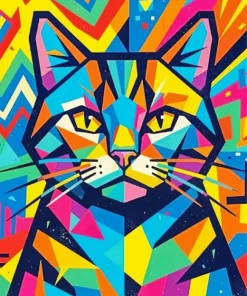 Pop Art Cat Paint By Numbers