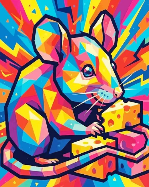 pop art mouse Diamond Painting Pop Art Mouse Paint By Numbers