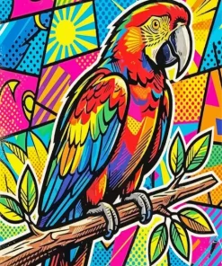 Pop Art Parrot Paint By Numbers