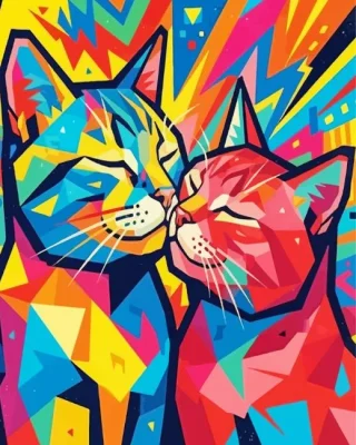 Romantic Cats Paint By Numbers