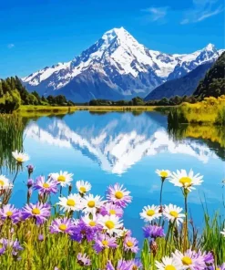 Snow Mountain And Lake Paint By Numbers