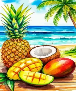 Tropical Fruits Paint By Numbers