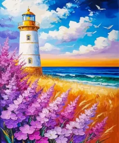 Vibrant Coastal Landscape Paint By Numbers