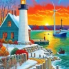 White Lighthouse Paint By Numbers