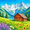 Wooden Cabin Paint By Numbers