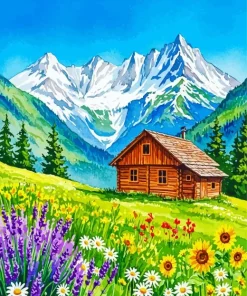 Wooden Cabin Paint By Numbers